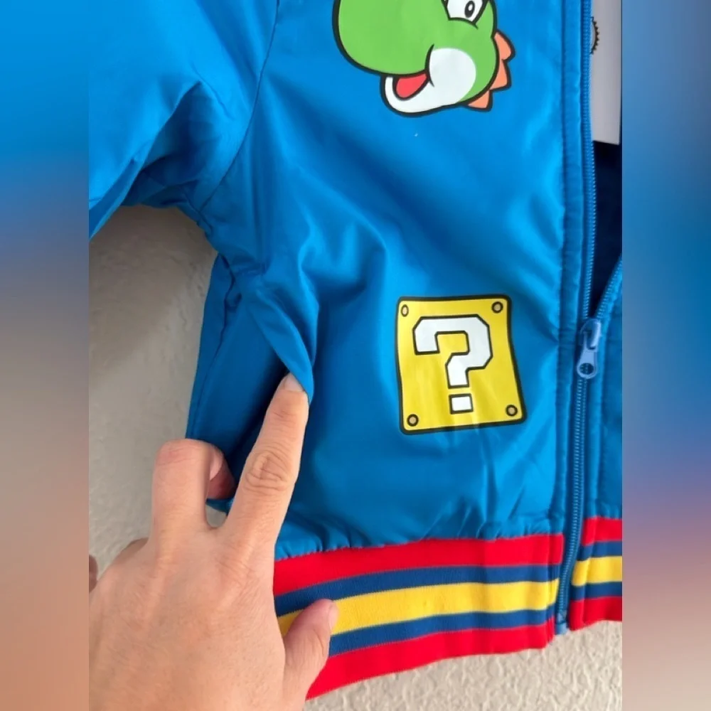 Nintendo Boys Super Mario Varsity Bomber Jacket (Little & Big Boys), Mario